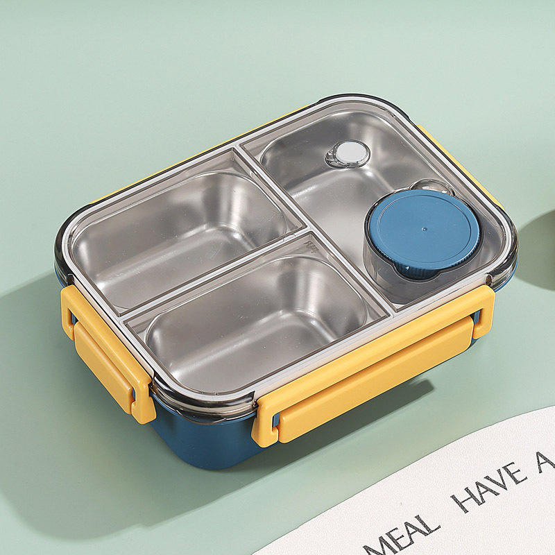 3 compartment ss304-Blue