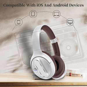 Moda Retro para auriculares <span class=keywords><strong>Bluetooth</strong></span> para mujer pantalla larga HD sonido sobre la oreja para DJ y deportes AAC Codecs Vintage estético - Product Image 4