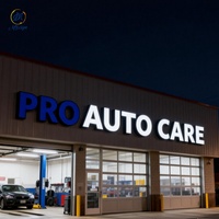 Letrero LED Personalizado para Lavadero de Autos, Letrero Exterior Impermeable con Letras LED 3D, Logotipo Luminoso para Negocios, Señalización Exterior 3D