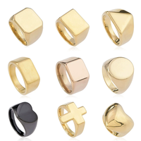 Benutzer definierte Ring Gravierte Logo Name Personal isierte Schmuck mischung Großhandel Edelstahl Blank Ring