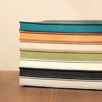 Carnet de notes A5 pour bureau et entreprise, imprimé motif grain de litchi, avec couverture en cuir PU souple, pages lignées, logo personnalisable