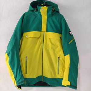 Contrast with Yellow and <strong>Green</strong> Color Waterproof Breathable Men's Adult <strong>Ski</strong> <strong>Jacket</strong> Support OEM - Product Image 6
