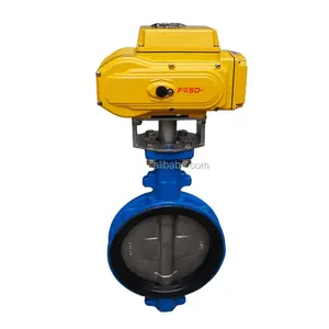 Electric actuator Wafer type PTFE soft seal seat butterfly valve seal ring