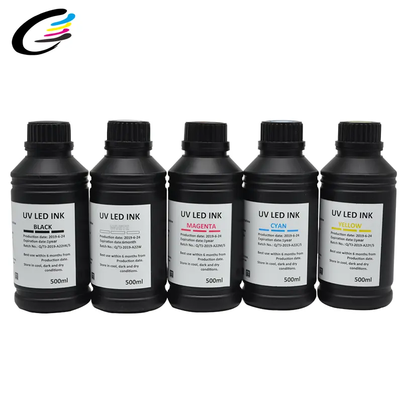 Tinta UV flexible transparente LED base de agua FCOLOR para Epson DX4 DX5 DX7 XP600 TX800