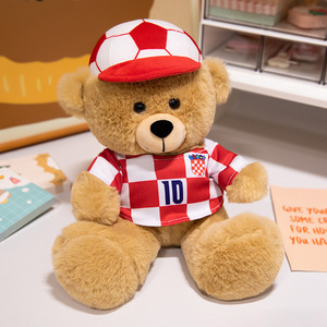 Set de Peluches de Fútbol, Osito de Club de Fútbol Personalizable, Peluche Corto y Relleno de Algodón PP, Regalo para Niños, Venta al Por Mayor - Product Image 6