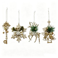 Ornements de Noël en plastique les plus vendus, motifs flocons de neige et élan, décorations de Noël