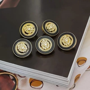 Thời Trang Retro Phong Cách Anh Lion Head Kim Loại Nút Đơn Giản Trang Trí Dệt Kim Áo Len Áo Khoác Phù Hợp Với Nút Ren Chân - Product Image 3