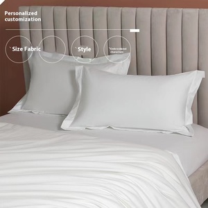 80s Hôtel-Style Blanc Pur Coton <span class=keywords><strong>Taie</strong></span> D'oreiller Tissé Linge De Lit avec <span class=keywords><strong>Volant</strong></span> Bord Enveloppe Couverture Solide Motif pour Usage Domestique - Product Image 4