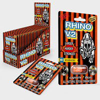 Boîte d'emballage personnalisée Rhino Pill avec insert pour les pilules de complément alimentaire pour hommes