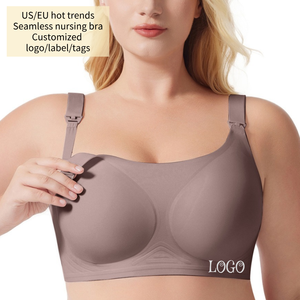 Sujetador de Maternidad y Lactancia para Mujer, Talla Grande, con Cierre Frontal, Sin Costuras, <span class=keywords><strong>Push</strong></span>-<span class=keywords><strong>Up</strong></span>, Anti-Caída, para Embarazo y Posparto - Product Image 1