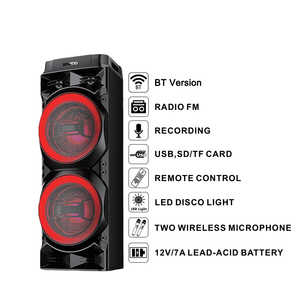 Altavoz Bluetooth de Fábrica, Karaoke, Doble Altavoz Activo de 12 Pulgadas, USB, con Luces LED, para Fiestas, con Micrófono - Product Image 4