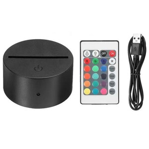 16 màu sắc ánh sáng <span class=keywords><strong>ABS</strong></span> Led Cơ sở với điều khiển từ xa RGB màu nứt Vòng cơ sở với USB phí Cáp - Product Image 4