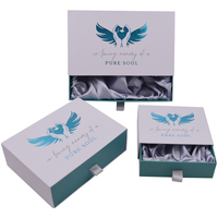 Boîte-cadeau en carton avec impression de logo Feuille d'or pour emballage de parfum Boîte ouverte coulissante Doublure en satin pour vêtements Chaussettes pour fourrure