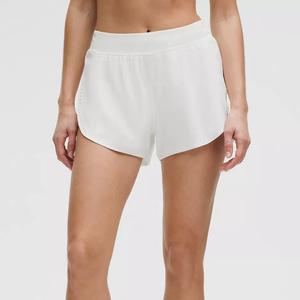 Pantalones Cortos Deportivos de Cintura Alta para Mujer, Tallas Grandes, de Secado Rápido, Cómodos para la Piel, Color Sólido, Cierre Elástico en la Cintura - Product Image 1