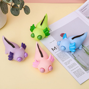 2025 Novelty TPR Fidget Squishy Animal Eye Popping Out Axolotl <b>Squeeze</b> Spit Eyes Winkle Stress Relief Toys - Product Image 3