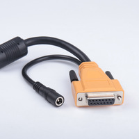 OBDII 16-Pin Stecker auf DB15P Buchse Adapterkabel mit Externer DC-Stromversorgung