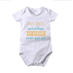 Body Triangolare per Neonati Haribaby 100% Cotone, Stampa 'Mi <span class=keywords><strong>Tia</strong></span> Necesita', Pezzo Unico Estivo, Spedizione Diretta - Product Image 1