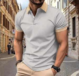 חולצת קיץ איכותית לגברים לשנת 2025, שרוולים קצרים, צווארון עם כפתורים, צבעונית, בסגנון ספורטיבי - Product Image 3