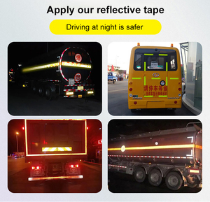 <span class=keywords><strong>Bande</strong></span> réfléchissante prismatique à haute réflectivité, autocollant réflecteur, <span class=keywords><strong>bande</strong></span> réfléchissante blanche et jaune pour le marquage des camions, des remorques et des voitures - Product Image 6