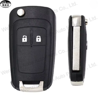 Coque de clé de voiture pliable à 3 boutons, étui de protection pour clé de véhicule Opel Chevrolet