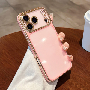 Custodia per Telefono con Protezione per Obiettivo Fotocamera Bicolore Elettroplaccata per <span class=keywords><strong>iPhone</strong></span> <span class=keywords><strong>13</strong></span> 14 15 16 17 <span class=keywords><strong>Pro</strong></span> Max, <span class=keywords><strong>Cover</strong></span> Posteriore in <span class=keywords><strong>Silicone</strong></span> Morbido Antiurto - Product Image 3