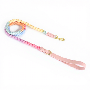 Collier en corde de coton fabriqué à la main pour chiens en cuir réglable hypoallergénique doux renforcé parfait pour l'entraînement quotidien des promenades - Product Image 3