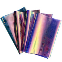 Usine dernière conception hexagonale holographique Pvc rouleau 0.1mm Laser étanche Pvc matériel feuille pour l'artisanat