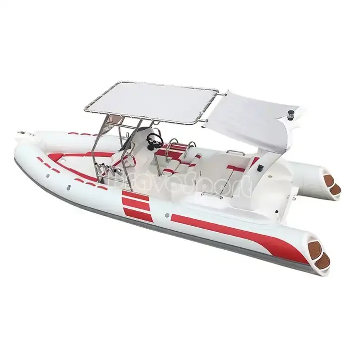 New Rib 580 boat high quality deep V fiberglass Hull orca hypalon inflatable boat 20 feet for sale