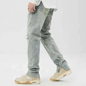 Jeans Rasgados de Cintura Alta para Hombre, Talla Grande, Estilo Hip-Hop, Pantalones con Estampado, Moda Urbana para Invierno y Primavera, Buen Precio, Dropshipping - Product Image 4