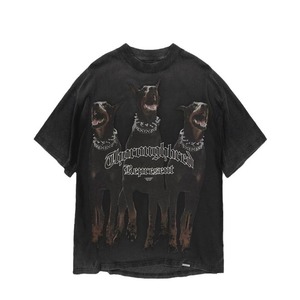 T-shirt Vintage Oversize da Uomo in Cotone 180g, Maglietta a Maniche Corte Stile High-Street con Motivo Squalo della <span class=keywords><strong>Serie</strong></span> Club - Product Image 4