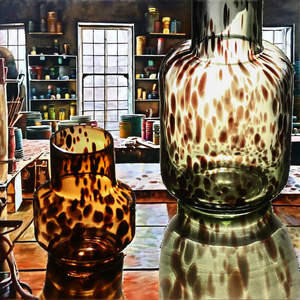 Jarrón de Vidrio Hecho a Mano de Estilo Antiguo con Patrón de Carey, Diseño de Polígono, Decoración Navideña para el Hogar, para Flores Hidropónicas - Product Image 2