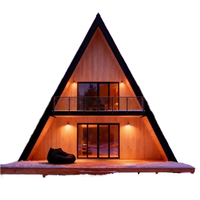 Maison préfabriquée miniature, maison en bois triangulaire, maison préfabriquée modulaire personnalisée, glamping resort, petite villa Airbnb