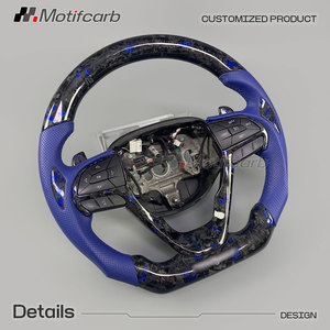 Volante de fibra de carbono forjado azul personalizado para Jeep Grand Cherokee Trailhawk 2014-2020 con levas de cambio - Product Image 3