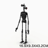 Best-seller transfrontalier MOC : Ensemble de construction de robot mécha noir en petites pièces, jouet décoratif