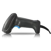 Pistolet à balayage rapide XB-2108 lecteur de codes-barres portable de supermarché 1D avec lumière laser prend en charge l'interface USB RS232 PS/2