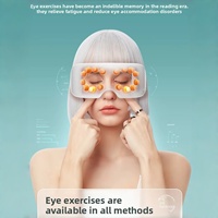 Mascarilla de Vapor Nano para Ojos con Bluetooth, Masajeador de 16 Cabezales, Banda Ajustable, Hidratante, Humectante, Masajeador Profesional de Relajación