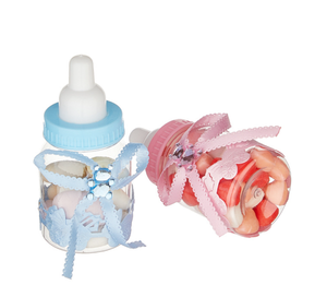 Baby Shower gioco Little Bear Bow Baby biberon scatola di caramelle di plastica trasparente per il <span class=keywords><strong>compleanno</strong></span> del bambino - Product Image 6