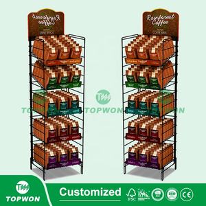 Estantes de exhibición de supermercado personalizados, estante de exhibición de piso de Metal de múltiples capas, suplemento de vitamina, soporte de exhibición de pan y pasteles - Product Image 6