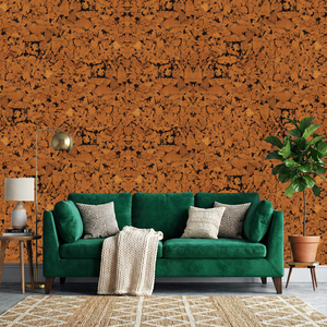 Carreaux muraux Art Déco en liège 100 % naturel et durable, motif organique Flow 07, modernes, épaisseur 3 mm, décoratifs avec motif portrait - Product Image 4