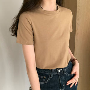 <span class=keywords><strong>T</strong></span>-<span class=keywords><strong>shirt</strong></span> da <span class=keywords><strong>donna</strong></span> allentata all'ingrosso di dimensioni e colori personalizzati top di base 100% magliette da <span class=keywords><strong>donna</strong></span> in <span class=keywords><strong>cotone</strong></span> - Product Image 2