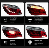 Nueva Luz Trasera Transparente E60 Serie 5 E60 2003-2010, Luz Trasera de Circulación Diurna, Ensamblaje de Luz de Freno y Direccional Modificado, 12V 6000K