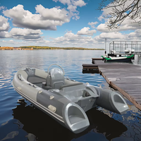 Norvège conception 3.9m coque rigide gonflable côtes bateau 390 fibre de verre PVC Hypalon Sport Yacht dérive pêche à vendre