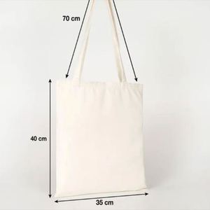 Sacs fourre-tout en toile de coton personnalisés Keymay, couleur unie, 14x16 pouces, grande capacité, réutilisables, unisexes, sacs à main pour le shopping - Product Image 6