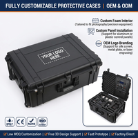 Grande valise de transport portable en plastique rigide, résistante à l'eau IP67, avec roues pivotantes, personnalisable OEM/ODM, pour équipements et instruments