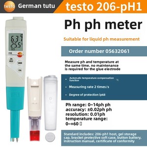 เครื่องวัดค่า pH รุ่น Testo 206PH1/2 สำหรับตรวจสอบคุณภาพน้ำแบบกึ่งของแข็ง รองรับการผลิตแบบ ODM - Product Image 3