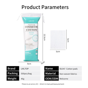 Tampons de coton cosmétiques carrés jetables Ultra-minces B1047 500 pièces pour femmes visage Spa démaquillant Nail Spa Ultra-Best coton Pad - Product Image 5