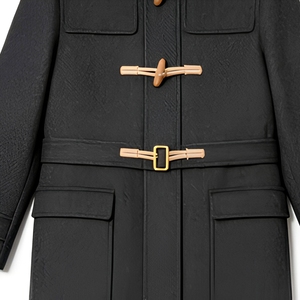 872 Long Wool <strong>Duffel</strong> <strong>Coat</strong> <strong>Men</strong> Women Winter Casual Business Outerwear - Product Image 5