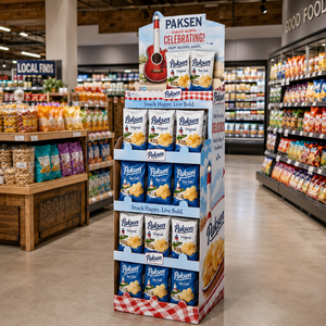 Custom Branded Corrugated Floor Display for Children's <b>Confectionery</b>, Durable for Supermarket Grocery Aisles - Product Image 1
