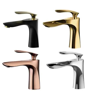 FASHION Design Brass bathroom gold lavatory faucet gold wholesale Basin Taps Bathroom Mixer Faucet