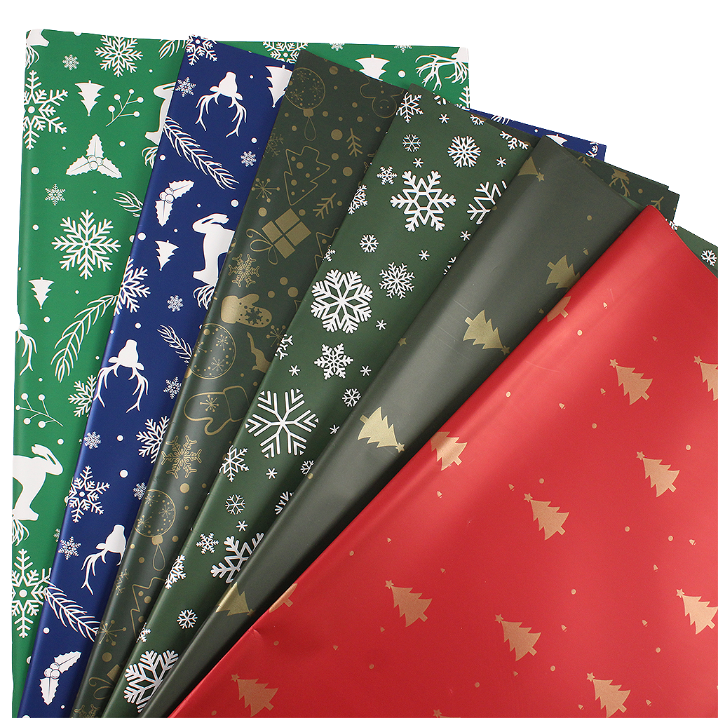 Wholesale Gift Package Waterproof Flower Wrapping Paper Christmas Style Printing Bouquet Wrapping Paper